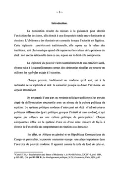 Pouvoir traditionnel à l épreuve de la légitimité en rd congo