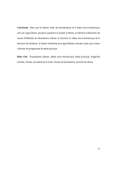 Sévérité du Traumatisme Crânien et Inégalités Sociales