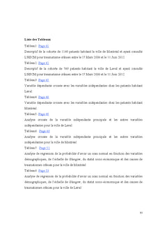 Sévérité du Traumatisme Crânien et Inégalités Sociales