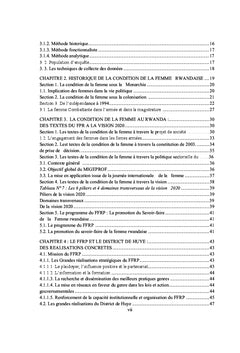 Effet du Programme de Forum des Femmes Rwandaises Parlementaire