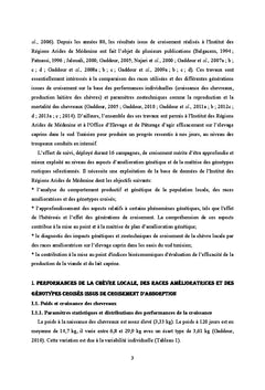 Amelioration de la productivite de la chèvre en Tunisie par croisement
