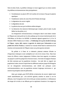 Perceptions paysannes changements environnementaux sous bassin Okpara
