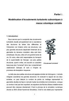 Modélisation d écoulements turbulents subsoniques à densité variable