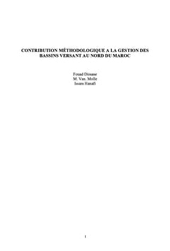 Contribution méthodologique à la gestion des bassins versant au Maroc