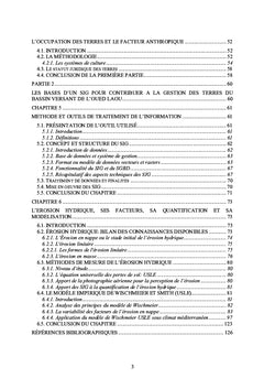 Contribution méthodologique à la gestion des bassins versant au Maroc