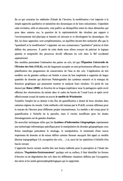Contribution méthodologique à la gestion des bassins versant au Maroc