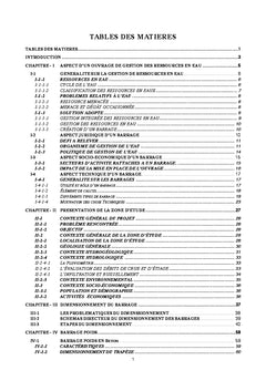 Dimensionnement d'ouvrage hydraulique pour la gestion de ressource eau