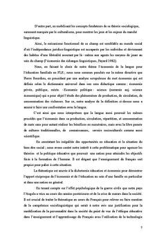 L'économie de la langue pour l'éducation familiale en langue étrangère