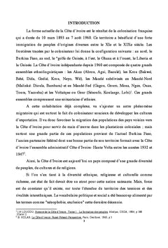 L'intégration nationale en Côte d'Ivoire: 1960 - 2002