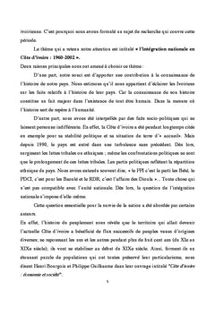 L'intégration nationale en Côte d'Ivoire: 1960 - 2002