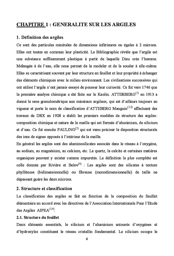 Activation de la Bentonite et Application à la décoloration des huiles