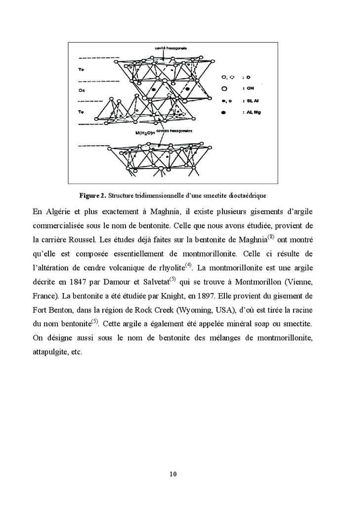 Activation de la Bentonite et Application à la décoloration des huiles