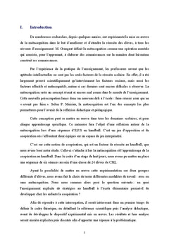 La métacognition pour améliorer la coopération en handball à l'école