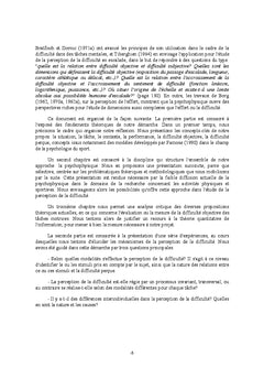 Approche psychophysique de la perception de la difficulté