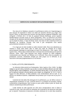 Approche psychophysique de la perception de la difficulté