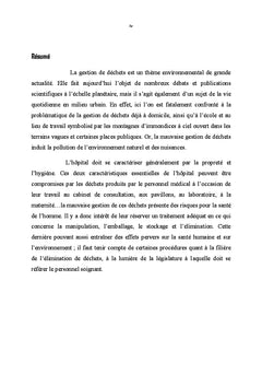 Gestion des dechets hospitaliers A l'hOpital de Kikwit et la Clinique centrale
