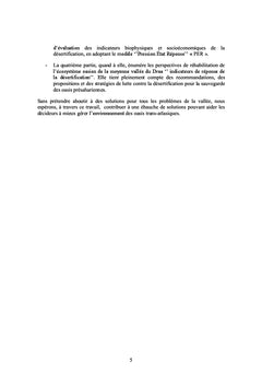 Dynamique de désertification dans les oasis du Draa moyen