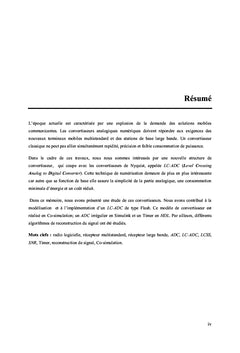 Etude et modélisation des schémas de conversion de données type LC-ADC