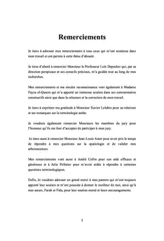 Les termes de la spatiologie: Etude diachronique comparée