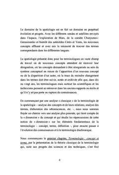 Les termes de la spatiologie: Etude diachronique comparée