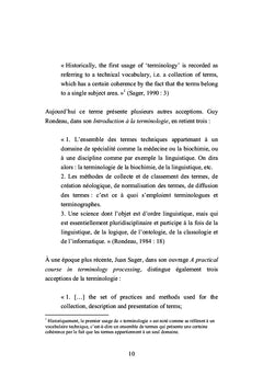 Les termes de la spatiologie: Etude diachronique comparée