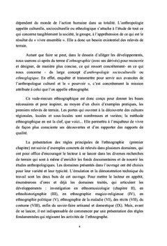 Enquetes et releves anthropologiques de terrain