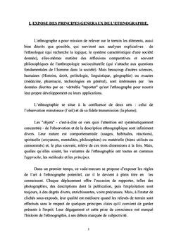 Enquetes et releves anthropologiques de terrain