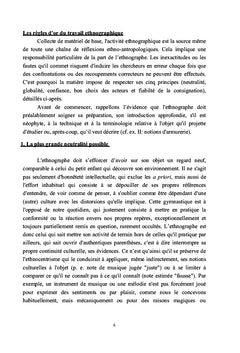 Enquetes et releves anthropologiques de terrain