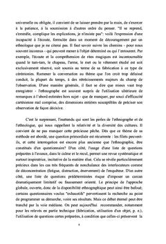 Enquetes et releves anthropologiques de terrain
