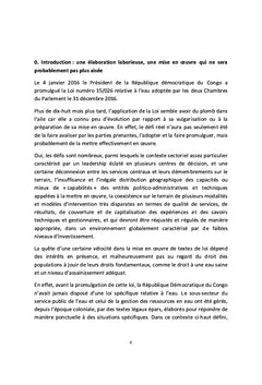Les défis de la mise en application de la Loi relative à l'eau en RDC