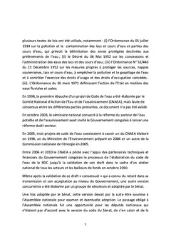 Les défis de la mise en application de la Loi relative à l'eau en RDC