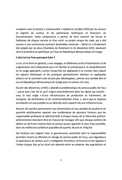 Les défis de la mise en application de la Loi relative à l'eau en RDC