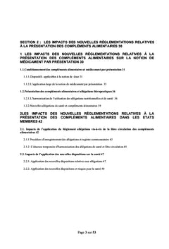 Frontiere Alicament Medicament : etat des lieux en 2008