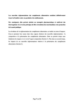 Frontiere Alicament Medicament : etat des lieux en 2008