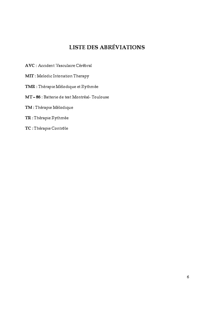 Etude d'une thérapie mélodique sur trois patients aphasiques