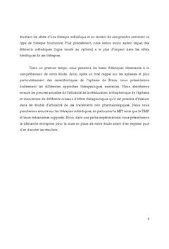Etude d'une thérapie mélodique sur trois patients aphasiques