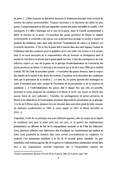 Les aménagements aux peines privatives de liberté