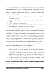 Systeme d'information et de monitoring en sante-environnement