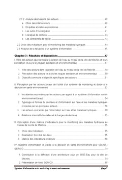 Systeme d'information et de monitoring en sante-environnement