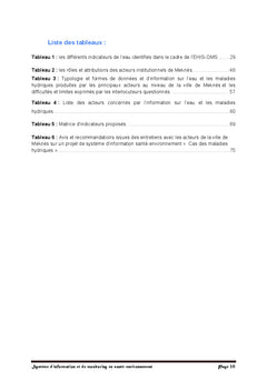 Systeme d'information et de monitoring en sante-environnement
