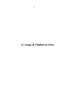 Le voyage de Flaubert en Grèce