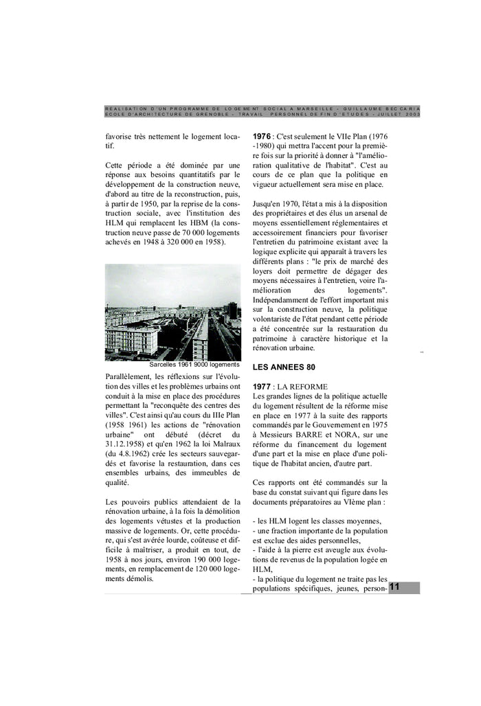 Réalisation d'un programme de logement social à Marseille