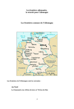 Les frontières allemandes, la sécurité pour l'Allemagne