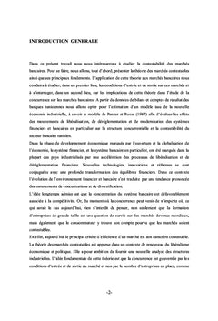 Contestabilite et concurrence de l'industrie bancaire: le cas Tunisien
