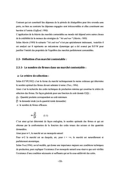 Contestabilite et concurrence de l'industrie bancaire: le cas Tunisien