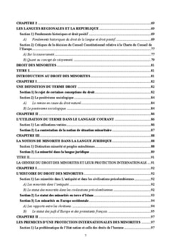 Droit des minorités et des peuples autochtones