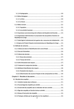 Impacts des pratiques agricoles et d'orpaillage