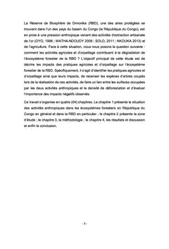 Impacts des pratiques agricoles et d'orpaillage