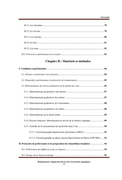 Biomarqueurs: diagnostic précoce des milieux aquatique