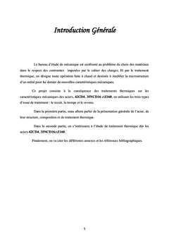 Traitements thermiques des aciers